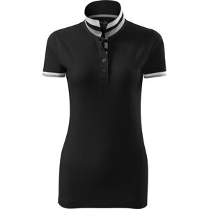 MALFINI Premium® Dámská piké polokošile se stojacím límečkem, 100% bavlna Barva: Černá, Velikost: XL