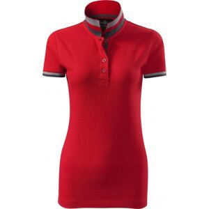 MALFINI Premium® Dámská piké polokošile se stojacím límečkem, 100% bavlna Barva: Červená, Velikost: M
