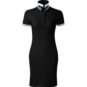 MALFINI Premium® Lehce vypasované piqé šaty se zpevněnými rameny Barva: Černá, Velikost: XL