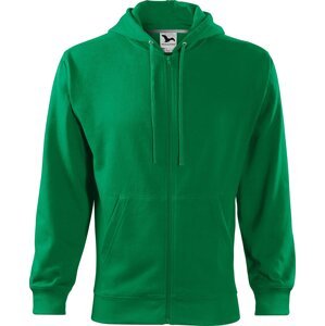 MALFINI® Pánská celopropínací mikina s kapucí Trendy Zipper Barva: zelená střední, Velikost: XXL