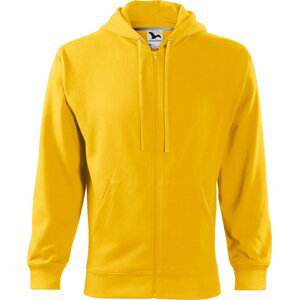 MALFINI® Pánská celopropínací mikina s kapucí Trendy Zipper Barva: Žlutá, Velikost: 3XL