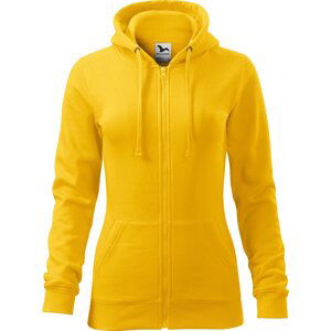 MALFINI® Dámská celopropínací mikina Trendy Zipper s kapucí s podšívkou 65% bavlny Barva: Žlutá, Velikost: XXL