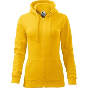 MALFINI® Dámská celopropínací mikina Trendy Zipper s kapucí s podšívkou 65% bavlny Barva: Žlutá, Velikost: M