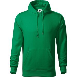 MALFINI® Pánská klokanka Cape s kapucí s podšívkou, 65% bavlny Barva: zelená střední, Velikost: XXL