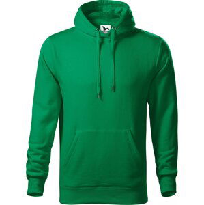 MALFINI® Pánská klokanka Cape s kapucí s podšívkou, 65% bavlny Barva: zelená střední, Velikost: XL