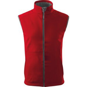MALFINI® Pánská softshellová vesta Vision s kapsami na zip Barva: Červená, Velikost: L