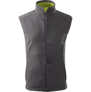 MALFINI® Pánská softshellová vesta Vision s kapsami na zip Barva: šedá ocelová, Velikost: S