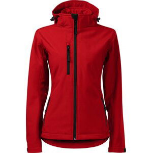 MALFINI® Dámská 3vrstvá softshellová bunda s prodlouženým zadním dílem Barva: Červená, Velikost: 3XL