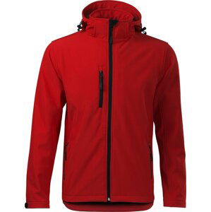MALFINI® Pánská 3vrstvá softshellová bunda s prodlouženým zadním dílem Barva: Červená, Velikost: L