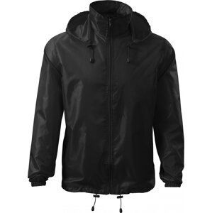 MALFINI® Celopropínací lehká bunda se skrytou kapucí v límci Barva: Černá, Velikost: M