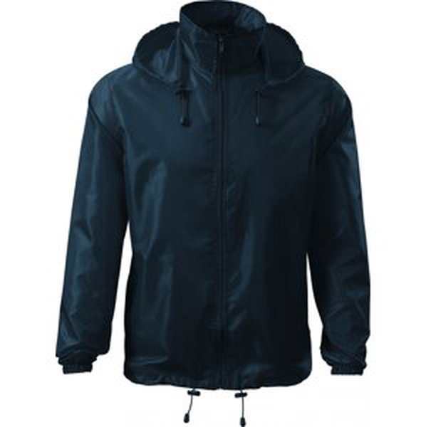 MALFINI® Celopropínací lehká bunda se skrytou kapucí v límci Barva: modrá námořní, Velikost: 3XL