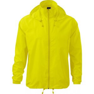 MALFINI® Celopropínací lehká bunda se skrytou kapucí v límci Barva: žlutá neonová, Velikost: 3XL