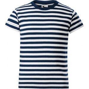 MALFINI® Dětské bavlněné tričko Sailor s námořnickými pruhy Barva: modrá námořní, Velikost: 110 cm/4 roky