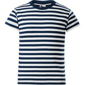 MALFINI® Dětské bavlněné tričko Sailor s námořnickými pruhy Barva: modrá námořní, Velikost: 146 cm/10 let
