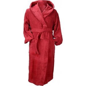 A&R Unisex župan s kapucí z turecké bavlny 400 g/m Barva: červená tmavá, Velikost: L/XL AR026