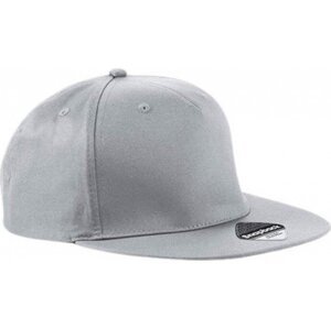 Beechfield 5-panelová snapback raperská čepice s rovným kšiltem Barva: šedá světlá CB610