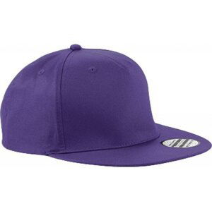 Beechfield 5-panelová snapback raperská čepice s rovným kšiltem Barva: Fialová CB610