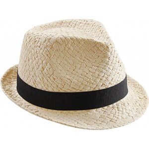 Beechfield Festivalový slaměnný klobouček Trilby Barva: Přírodní, Velikost: S/M CB720