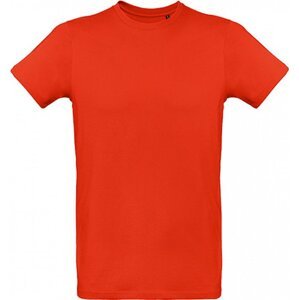 Měkké hladké organické pánské tričko B&C Inspire Plus 175 g/m Barva: červená ohnivá, Velikost: 3XL BCTM048
