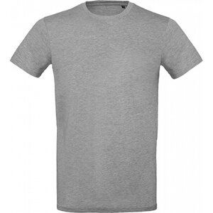 Měkké hladké organické pánské tričko B&C Inspire Plus 175 g/m Barva: šedá melír, Velikost: 3XL BCTM048