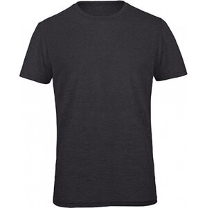 B&C Prodyšné pánské tričko BC z odolné směsi bavlny a polyesteru Barva: šedá tmavá melír, Velikost: S BCTM055