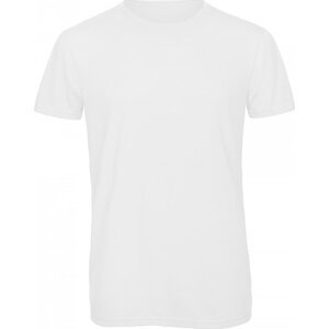 B&C Prodyšné pánské tričko BC z odolné směsi bavlny a polyesteru Barva: Bílá, Velikost: L BCTM055