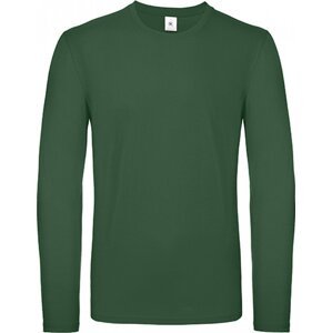 B&C Středně teplé unisex tričko BC s dlouhým rukávem Barva: Zelená lahvová, Velikost: L BCTU05T