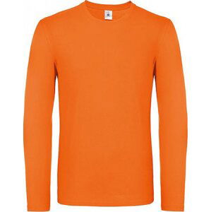 B&C Středně teplé unisex tričko BC s dlouhým rukávem Barva: Oranžová, Velikost: L BCTU05T