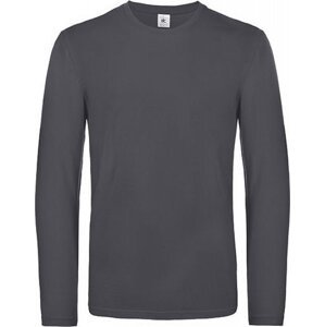 B&C Teplejší unisex tričko BC s dlouhým rukávem Barva: šedá tmavá, Velikost: 3XL BCTU07T