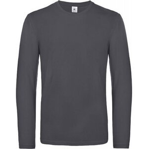B&C Teplejší unisex tričko BC s dlouhým rukávem Barva: šedá tmavá, Velikost: XL BCTU07T