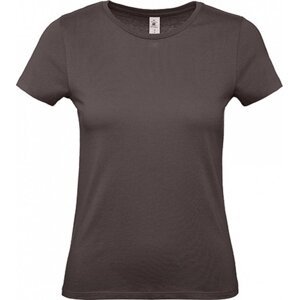 B&C Základní dámské bavlněné tričko BC ve střední gramáži Barva: Hnědá, Velikost: XS BCTW02T