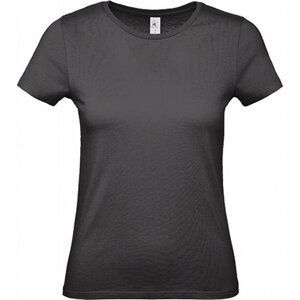 B&C Základní dámské bavlněné tričko BC ve střední gramáži Barva: Black Pure, Velikost: S BCTW02T