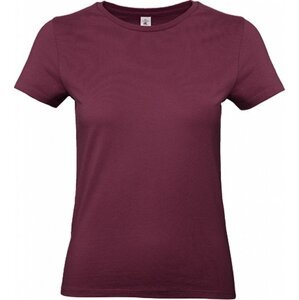 B&C Základní bavlněné hladké dámské tričko BC 190 g/m Barva: Červená vínová, Velikost: L BCTW04T