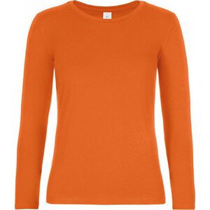 B&C Dámské teplé bavlněné triko BC s dlouhým rukávem 190 g/m Barva: Oranžová, Velikost: M BCTW08T