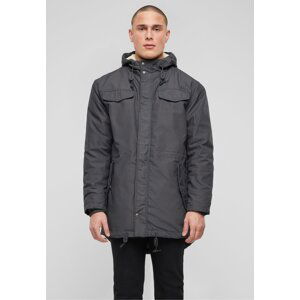 Build Your Brandit Pánská zateplená parka s kožíškem a kapucí Urban Classics Barva: Anthracite, Velikost: S