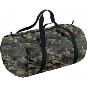 BagBase Cestovní válcová taška s tkanými držadly 32 l Barva: maskáč, Velikost: 50 x 30 x 26 cm BG150