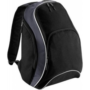 BagBase Trojbarevný městský batoh se vstupem pro sluchátka 21 l Barva: černá - šedá - bílá, Velikost: 32 x 45 x 23 cm BG571