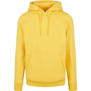 Teplá mikina Build Your Brand s kapucí a kapsama, 70% bavlna Barva: Žlutá, Velikost: XL BY011
