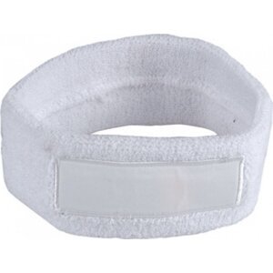 Printwear Sportovní unisex čelenka se štítkem pro potisk a nášivku Barva: Bílá C1522