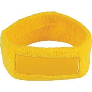 Printwear Sportovní unisex čelenka se štítkem pro potisk a nášivku Barva: Žlutá C1522