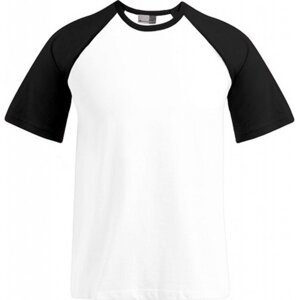 Pánské raglánové triko Promodoro s kontrastními baseballovými rukávy 180 g/m Barva: bílá - černá, Velikost: M E1060