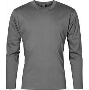 Pánské prémiové bavlněné triko Promodoro s dlouhým rukávem 180 g/m Barva: šedá metalová, Velikost: XXL E4099