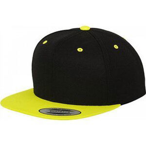 Dvoubarevná čepice Flexfit s rovným kontrastním kšiltem Barva: černá - žlutá neonová FX6089MT