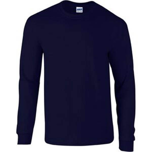 Teplé triko s dlouhými rukávy Gildan Ultra Coton 200 g/m Barva: modrá námořní, Velikost: XXL G2400