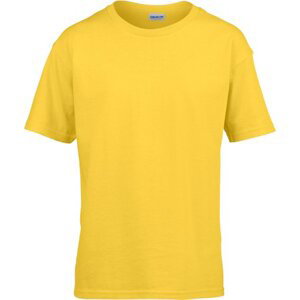 Měkčené tričko Gildan SoftStyle s krátkým rukávem 150g/m Barva: Žlutá, Velikost: 3XL G64000