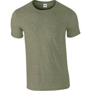 Měkčené tričko Gildan SoftStyle s krátkým rukávem 150g/m Barva: zelená vojenská melír, Velikost: S G64000