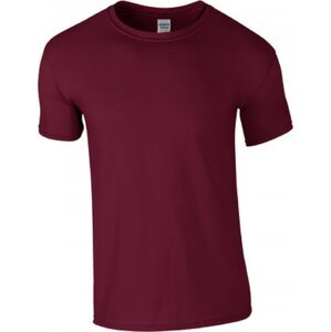 Měkčené tričko Gildan SoftStyle s krátkým rukávem 150g/m Barva: fialová maroon, Velikost: M G64000
