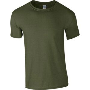 Měkčené tričko Gildan SoftStyle s krátkým rukávem 150g/m Barva: zelená vojenská, Velikost: L G64000