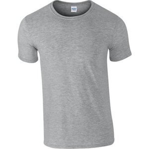 Měkčené tričko Gildan SoftStyle s krátkým rukávem 150g/m Barva: šedá melír, Velikost: M G64000