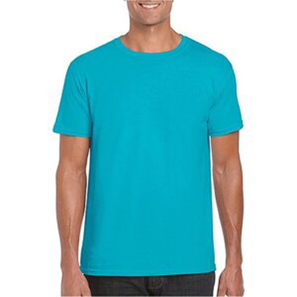 Měkčené tričko Gildan SoftStyle s krátkým rukávem 150g/m Barva: modrá tropická, Velikost: XL G64000